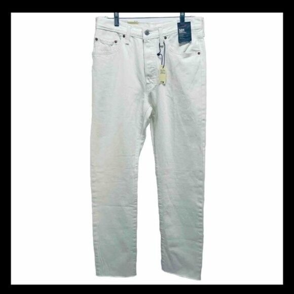 Levi’s 501 Jeans Size 30x32 Women’s High Rise Straight Leng White New - Picture 2 of 15